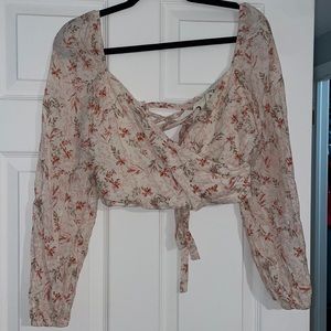 Cropped floral top